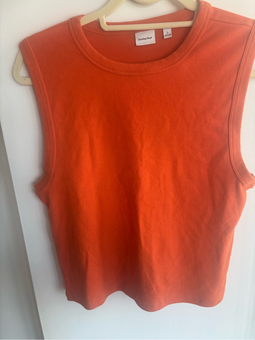 Sunday Best Orange Sleeveless Muscle Tank
